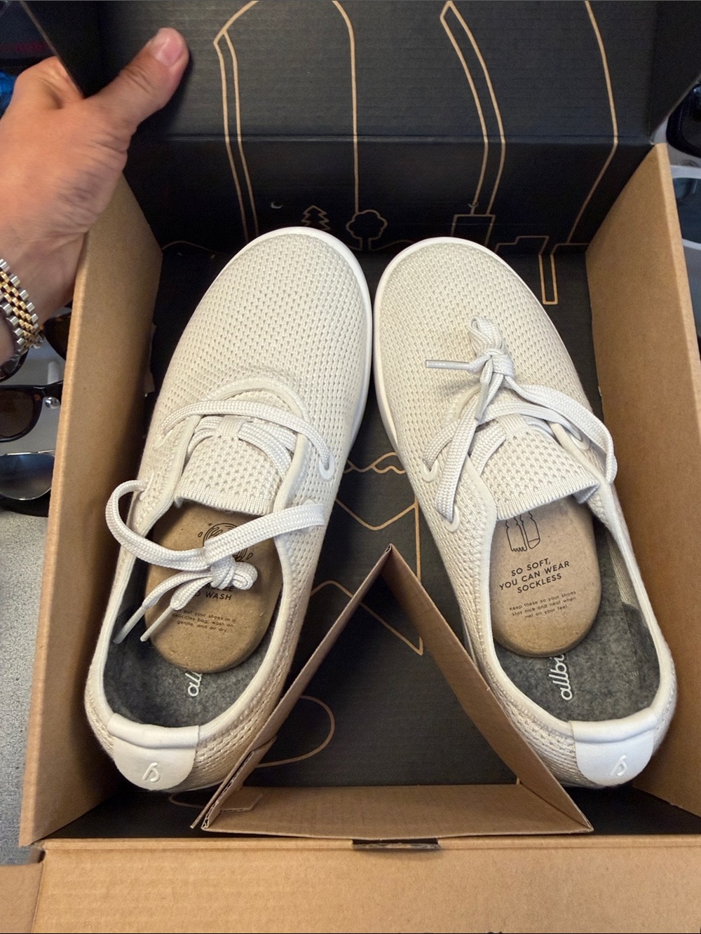 allbirds Men’s Kaikoura White Knit Sneakers